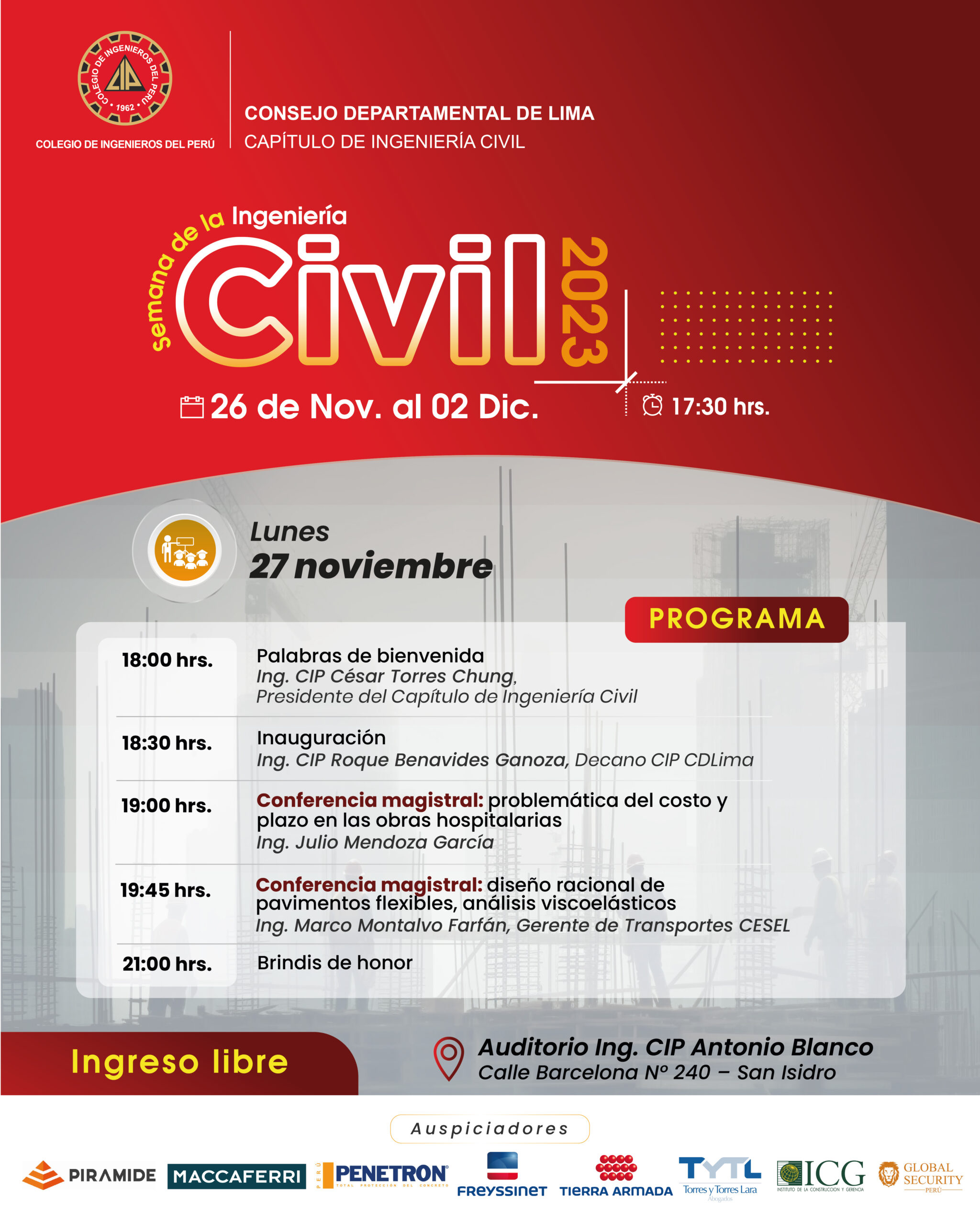 ¡Únete a la Semana del Capítulo de Ingeniería Civil 2023!