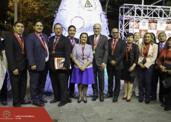 El Colegio de Ingenieros del Perú – Consejo Departamental de Lima encendió su Árbol de Navidad Sostenible