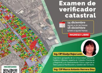 Curso de entrenamiento «Examen de verificador catastral» / Fechas: 14 y 16 de diciembre