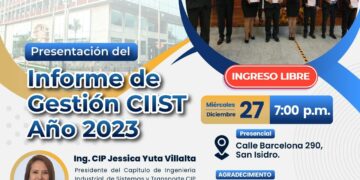 Presentación del Informe de Gestión de CIIST año 2023 / Ingreso Libre previa Inscripción