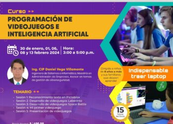 Curso «Programación de videojuegos e inteligencia artificial» / Inicio: Martes 30 enero de 2024 a partir de las 3:00 p.m. Vacantes Limitadas