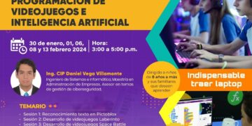 Curso «Programación de videojuegos e inteligencia artificial» / Inicio: Martes 30 enero de 2024 a partir de las 3:00 p.m. Vacantes Limitadas