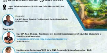 Foro «Ciudades Inteligentes y Sostenibles: Aplicación a los Gobiernos Municipales y Regionales – Plan Director» / Martes 16 de enero del 2024 – 6:00 p.m.