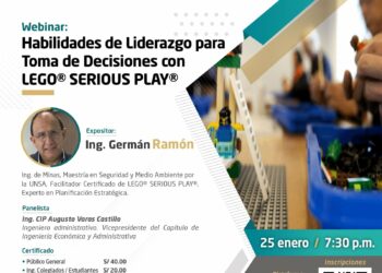 Webinar «Habilidades de Liderazgo para Toma de Decisiones con LEGO SERIOUS PLAY» / Jueves 25 de enero de 2024 – 7:30 p.m.