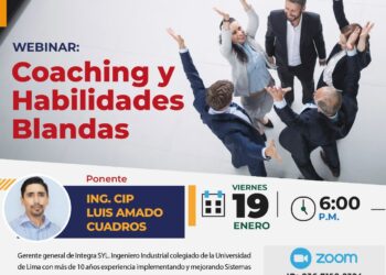 Webinar «Coaching y Habilidades Blandas» / Viernes 19 de enero – 6:00 p.m.