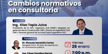 Conversatorio presencial “Cambios normativos en consultoría” / Viernes 26 de enero – 7 p.m.