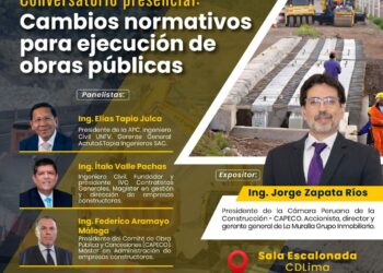 Conversatorio presencial “Cambios normativos para ejecución de obras públicas” / Jueves 8 de febrero – 7 p.m.