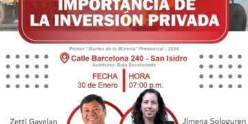 Martes de la Minería Presencial «Importancia de la inversión privada» / Martes 30 de enero – 7:00 p.m.