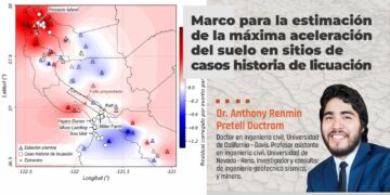 Conferencia presencial «Marco para la estimación de la máxima aceleración del suelo en sitios de casos historia de licuación» / Jueves 11 enero de 2024 – 7:00 p.m.