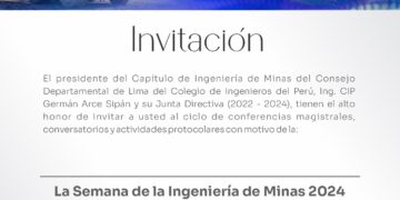 Invitación: Semana de la Ingeniería de Minas 2024 «El Futuro de la Minería es Hoy»
