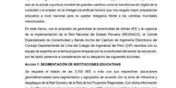 El Capítulo de Ingeniería Electrónica del CIP CDLIMA presenta propuesta de acciones para impulsar la Conectividad de las Instituciones Educativas en el país
