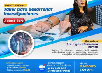 Evento virtual “Taller para desarrollar investigaciones” / Viernes 9 de febrero de 2024 – 7 p.m.