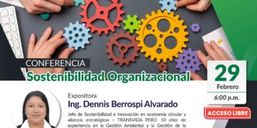 Conferencia virtual “Sostenibilidad Organizacional ” / Jueves 29 febrero 2024 – 6:00 p.m.