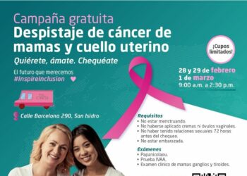 El Capítulo de Ingeniería Económica y Administrativa con colaboración del Consejo Departamental de Lima del CIP-CDLima organizan la Campaña gratuita: Despistaje de cáncer de mamas y cuello uterino