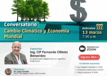 Conversatorio «Cambio climático y economía mundial» / Miércoles 13 de marzo – 7:30 p.m.