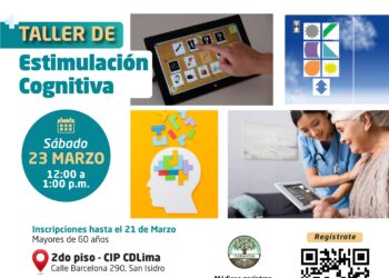 Taller «Estimulación Cognitiva» /Sábado 23 de marzo – De 12 p.m. a 1:00 p.m.