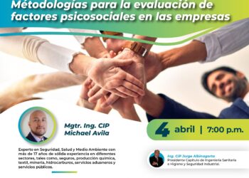 Jueves CISAHESI: Webinar “Metodologías para la evaluación de factores psicosociales en las empresas” / Jueves 4 de abril – 07:00 p.m.