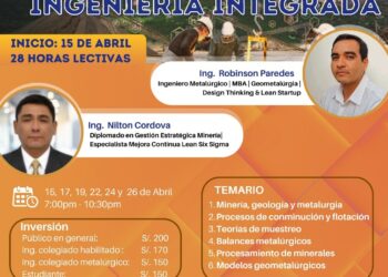 Curso virtual «Geometalurgia Ingeniería Integrada» / Inicio: 15 de abril de 2024