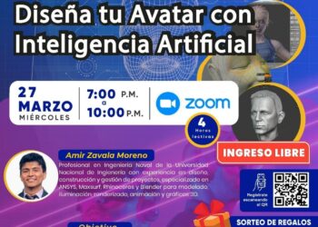 Taller virtual: «Diseña tu avatar con inteligencia artificial» / Miércoles 27 de marzo – 7 p.m.