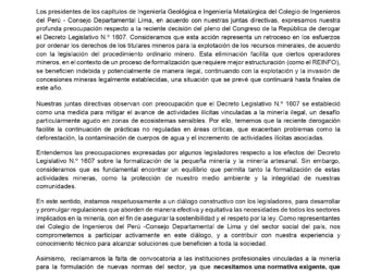 Pronunciamiento por derogación del decreto legislativo N° 1607 emitido por el Congreso de la República