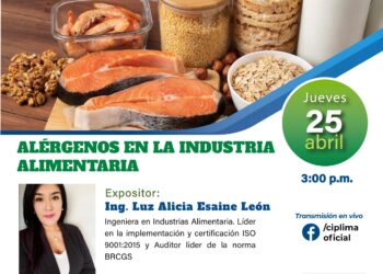 Charla informativa “Alérgenos en la Industria Alimentaria″ / Lunes 29 de abril – 3:00 p.m.