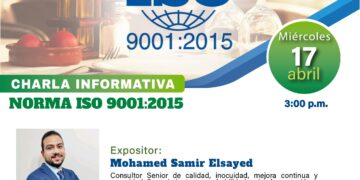 Charla informativa “Norma ISO 9001:2015″ / Miércoles 17 abril – 3 p.m.