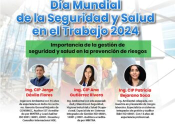 Foro: «Día Mundial de la Seguridad y Salud en el Trabajo 2024: Importancia de la gestión de seguridad y salud en la prevención de riesgos» / Viernes 26 de abril – 6 p.m.
