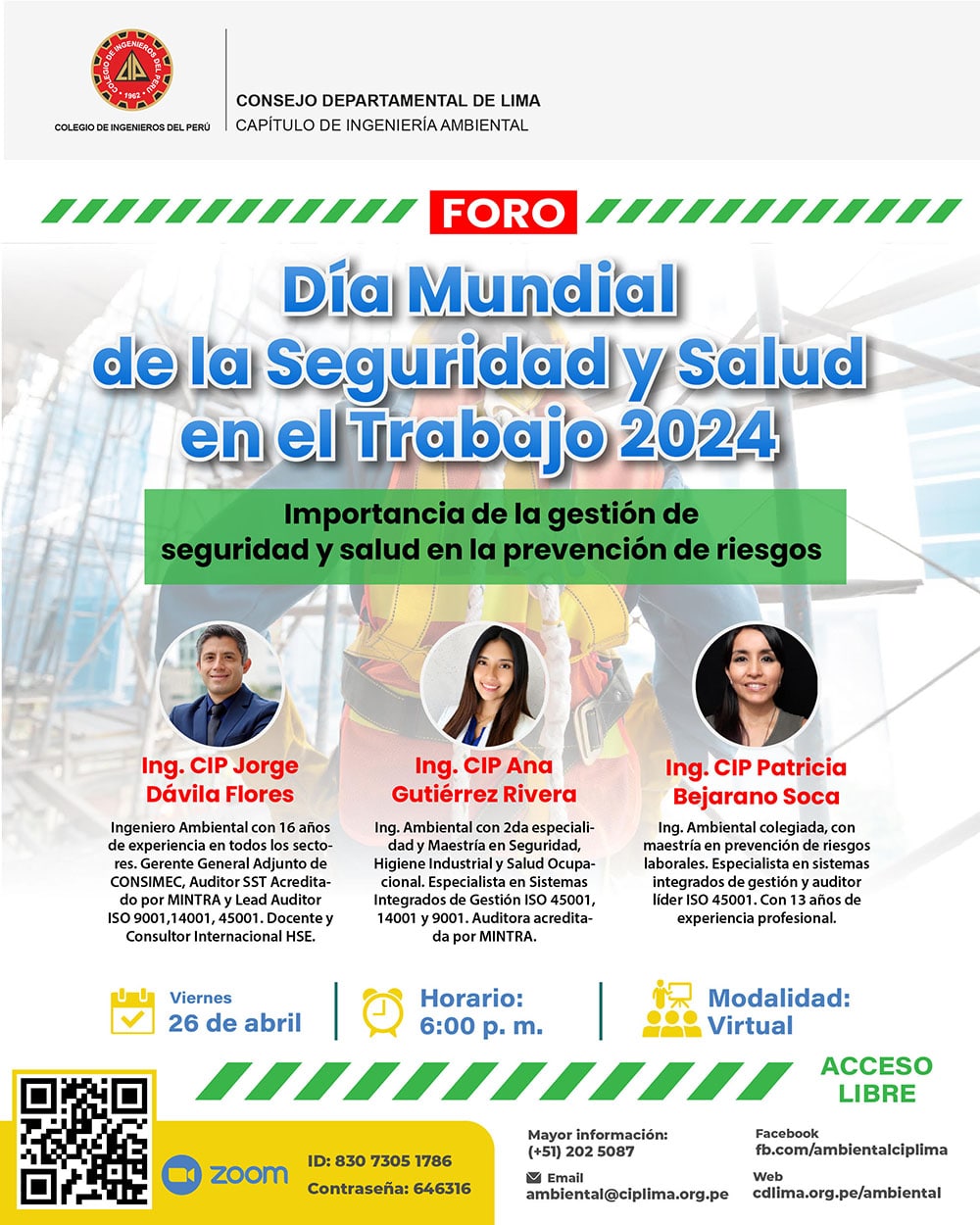 Foro: "Día Mundial de la Seguridad y Salud en el Trabajo 2024 ...
