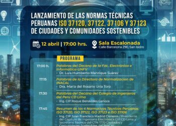 Capítulo de Ingeniería Electrónica invita a participar en el lanzamiento de las normas técnicas peruanas ISO 37120, 37122, 37106 Y 37123 de Ciudades y Comunidades Sostenibles