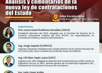 Conferencia presencial «Análisis y comentarios de la nueva Ley de Contrataciones del Estado» / Viernes 24 de mayo – 7:00 p.m.
