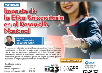 Webinar: «Impacto de la ética universitaria en el desarrollo nacional» / Jueves 23 de mayo – 7:00 p.m.