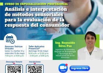Curso de especialización profesional “Análisis de Interpretación de Métodos Sensoriales para la Evaluación de Respuesta del Consumidor″ / Inicio: Lunes 13 de mayo