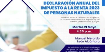 La Dirección de Tesorería del Consejo Departamental de Lima del CIP CDLIMA organiza esta charla: Declaración anual del impuesto a la renta 2023 de personas naturales – Martes 21 de mayo