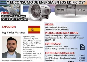 Seminario Técnico Internacional: “Soluciones de ventilación para la reducción del carbono operacional y el consumo de energía en los edificios” / Viernes 10 de mayo – 6:30 p.m.