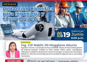 Webinar «Redacción científica para ingeniería y el uso de la IA» / Miércoles 19 de junio – 6:00 p.m.