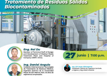 Conferencia virtual «Tratamiento de residuos sólidos biocontaminados» / Jueves 27 de junio – 7:00 p.m.
