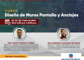 Curso presencial: «Curso Diseño de Muros Pantalla y Anclajes» / Inicio: 2 de julio