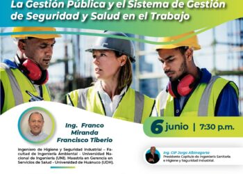 Jueves CISAEHSI: Webinar “La Gestión Pública y el Sistema de Gestión de Seguridad y Salud en el Trabajo” / Jueves 6 de junio – 7:30 p.m.