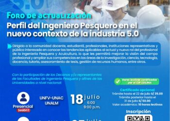 Foro de actualización: «Perfil del Ingeniero Pesquero en el nuevo contexto de la industria 5.0» / Fechas: 18 y 25 de julio