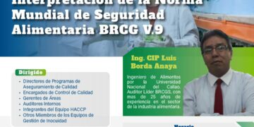 Curso “Interpretación de la normal mundial de seguridad alimentaria BRCG V.9″ / Inicio: Miércoles 31 de julio