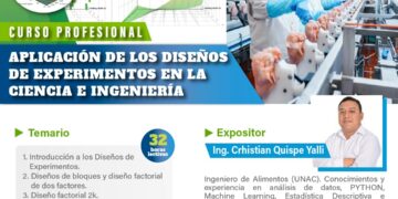 Curso Profesional «Aplicación de los Diseños de Experimentos en la Ciencia e Ingeniería» – Inicio: 19 de agosto