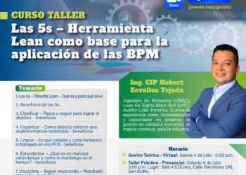Curso taller: «Las 5s – Herramienta Lean como base para la aplicación de las BPM»