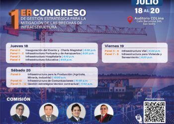 Mañana se desarrollará la tercera jornada del 1° Congreso de Gestión estratégica para la Mitigación de Brechas de Infraestructura / Sábado 20 – 10:00 a.m.