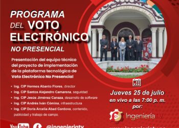 IngenieríaTV estrenará programa sobre Voto Electrónico No Presencial con miras a las Elecciones Generales CIP del 17 de noviembre