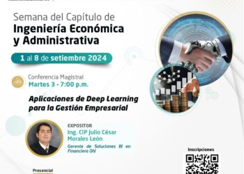 Conferencia magistral: «Aplicaciones de Deep Learning para a gestión empresarial» / Martes 3 de septiembre – 7 p.m.