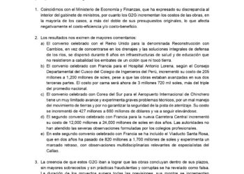 PRONUNCIAMIENTO – FRENTE A LOS CONVENIOS DE GOBIERNO A GOBIERNO
