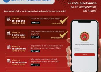 No te pierdas la tercera sesión virtual sobre el Voto Electrónico No Presencial / Viernes 13 de setiembre – 3:00 p.m.