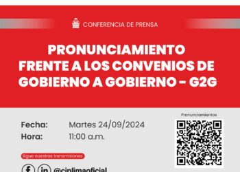 Conferencia de prensa: «Pronunciamiento frente a los convenios de gobierno a gobierno – G2G» / Martes 24 de septiembre – 11:00 a.m. – transmisión virtual