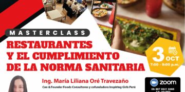 Masterclass «Restaurantes y el cumplimiento de la norma sanitaria» / Jueves 3 de octubre – 7:00 p.m.