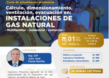 Curso de actualización profesional «Cálculo, dimensionamiento, ventilación, evacuación en instalaciones de gas natural – multifamiliar- residencial- comercial / Inicio: 1 de octubre